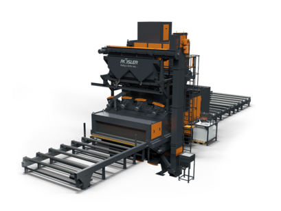 Roller conveyor blast machine RRB