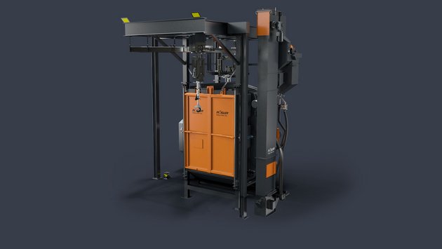 For descaling, de-rusting, paint stripping, de-sanding, deburring, cleaning and creating homogeneous surface finishes. RHBE spinner hanger blast machine