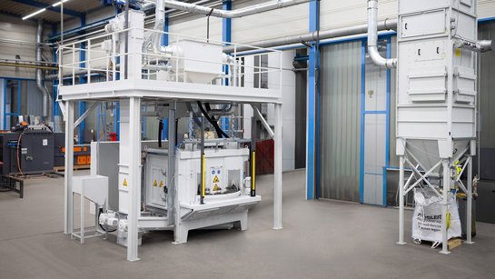 indexing satellite table shot blast machine RST 200-S15