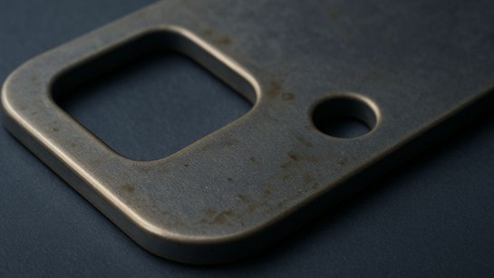 Dirty, oily stamped part