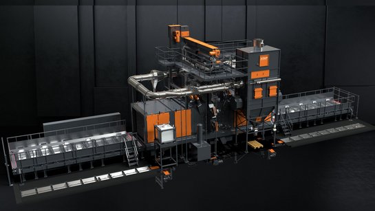 Rollenbahnstrahlanlage
