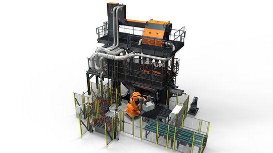 Rösler RMBS engine block blast machine