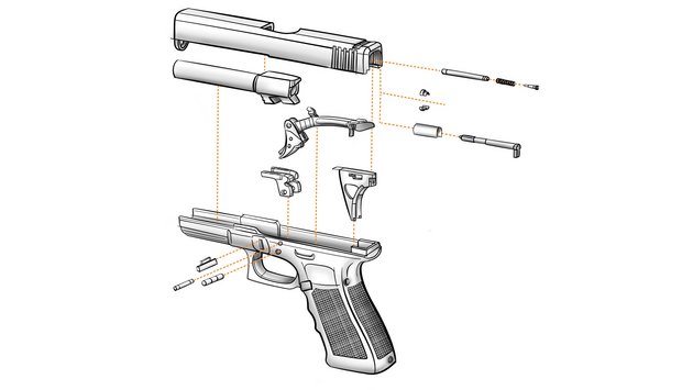 drawing of a gun