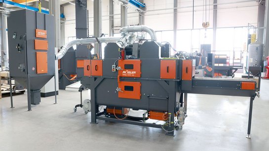 Wire mesh belt blast machine RSAB 370 T1+1